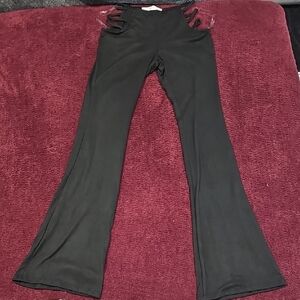 Better Me Fash Cut-Out Flare Pants | Black | Size Small